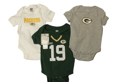 NFL Green Bay Packers Old Time Football Infant 3pc bodysuit Set