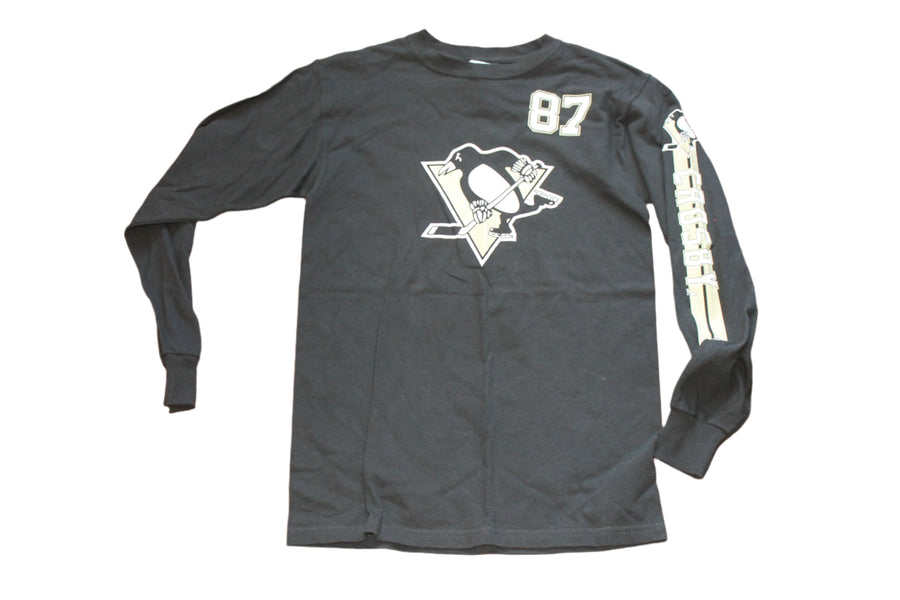 NHL Pittsburgh Penguins Old Time Hockey Crosby Long Sleeve Tee- Adult