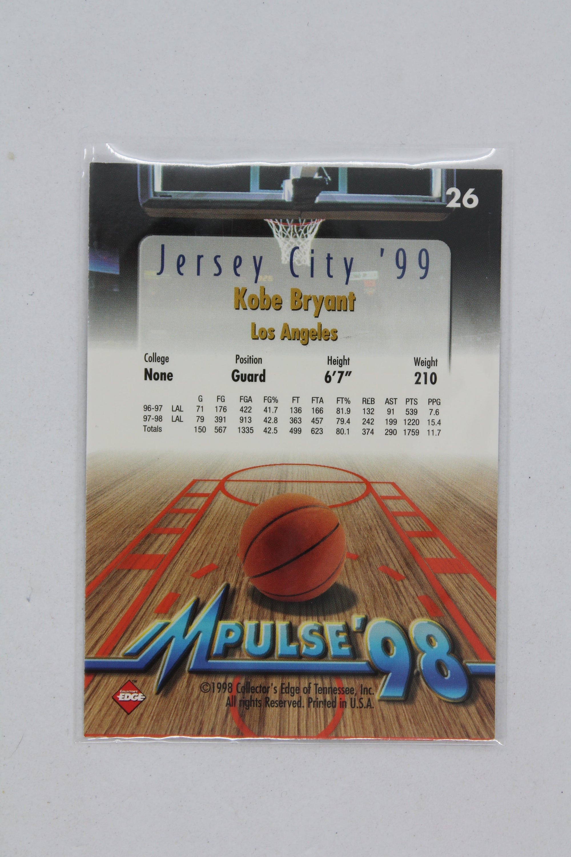 Kobe Bryant 1998-99 Collector's Edge Impulse