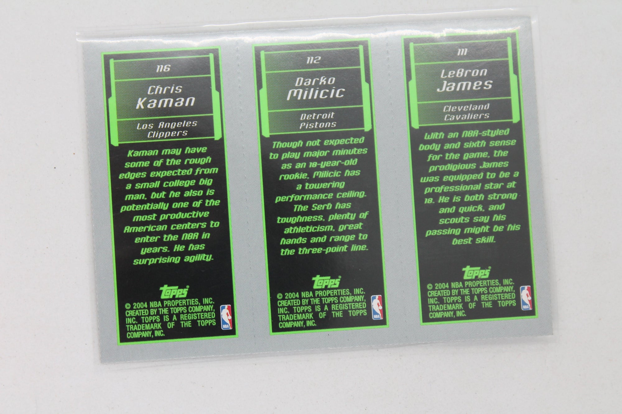 2003-04 Topps Rookie Matrix - [Base] #116-112-111 LeBron James, Darko Milicic, Chris Kaman