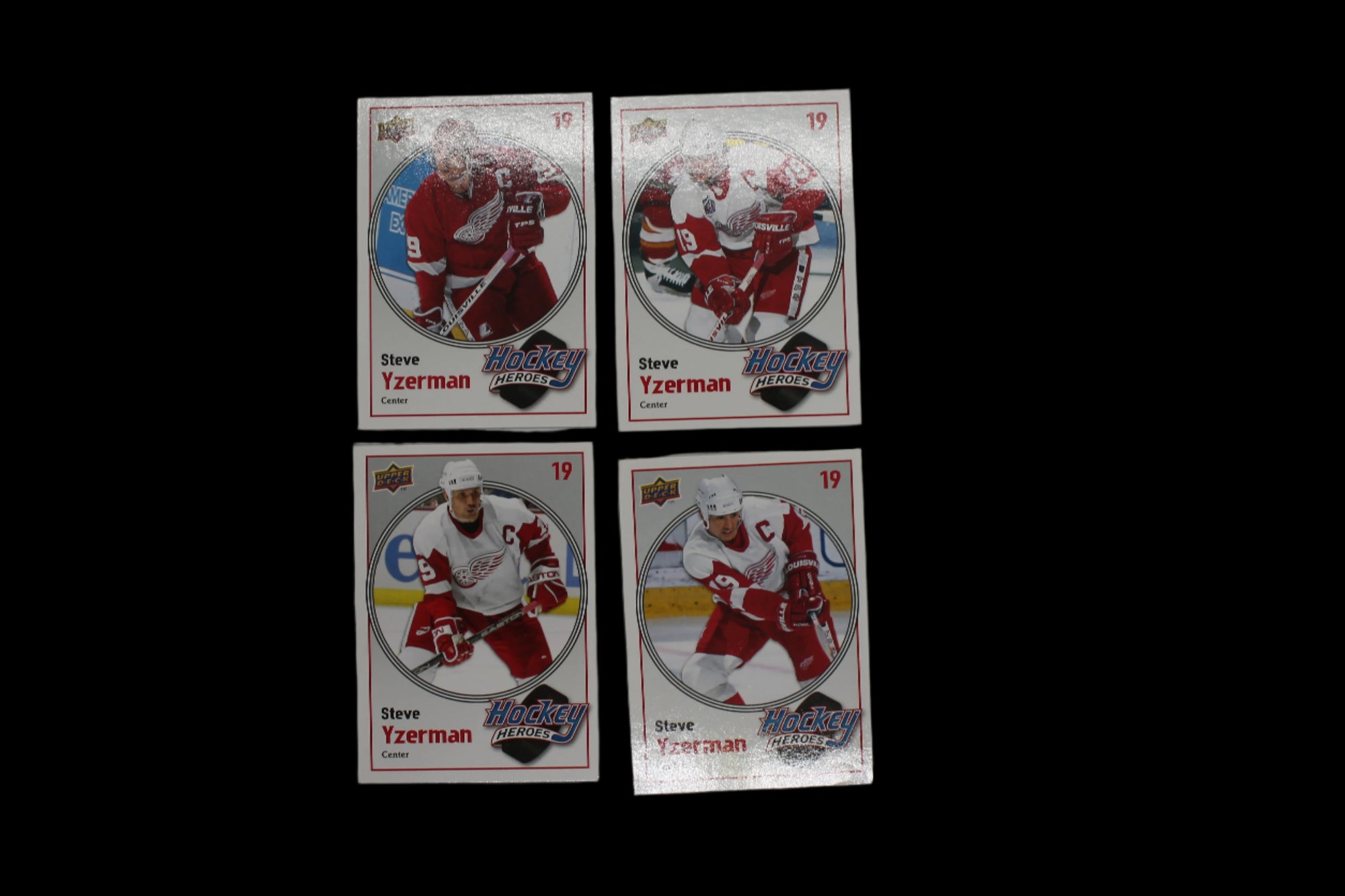 Steve Yzerman HOF 2010-11 UPPER DECK SERIES 1 HOCKEY HEROES SET #HH 1-8