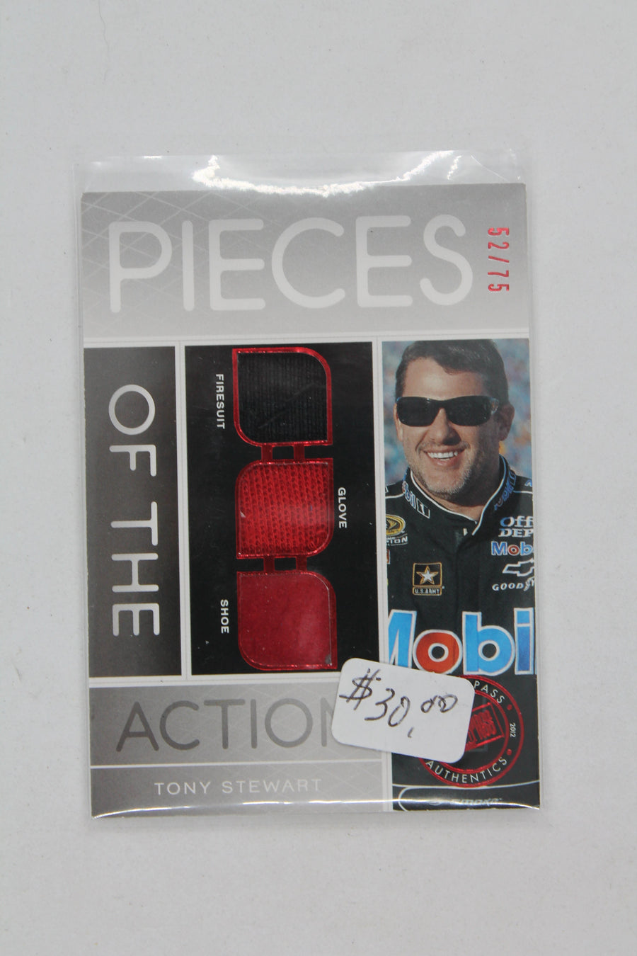 Tony Stewart 2012 Press Pass Redline - Pieces of the Action - #PA-TS #52/75