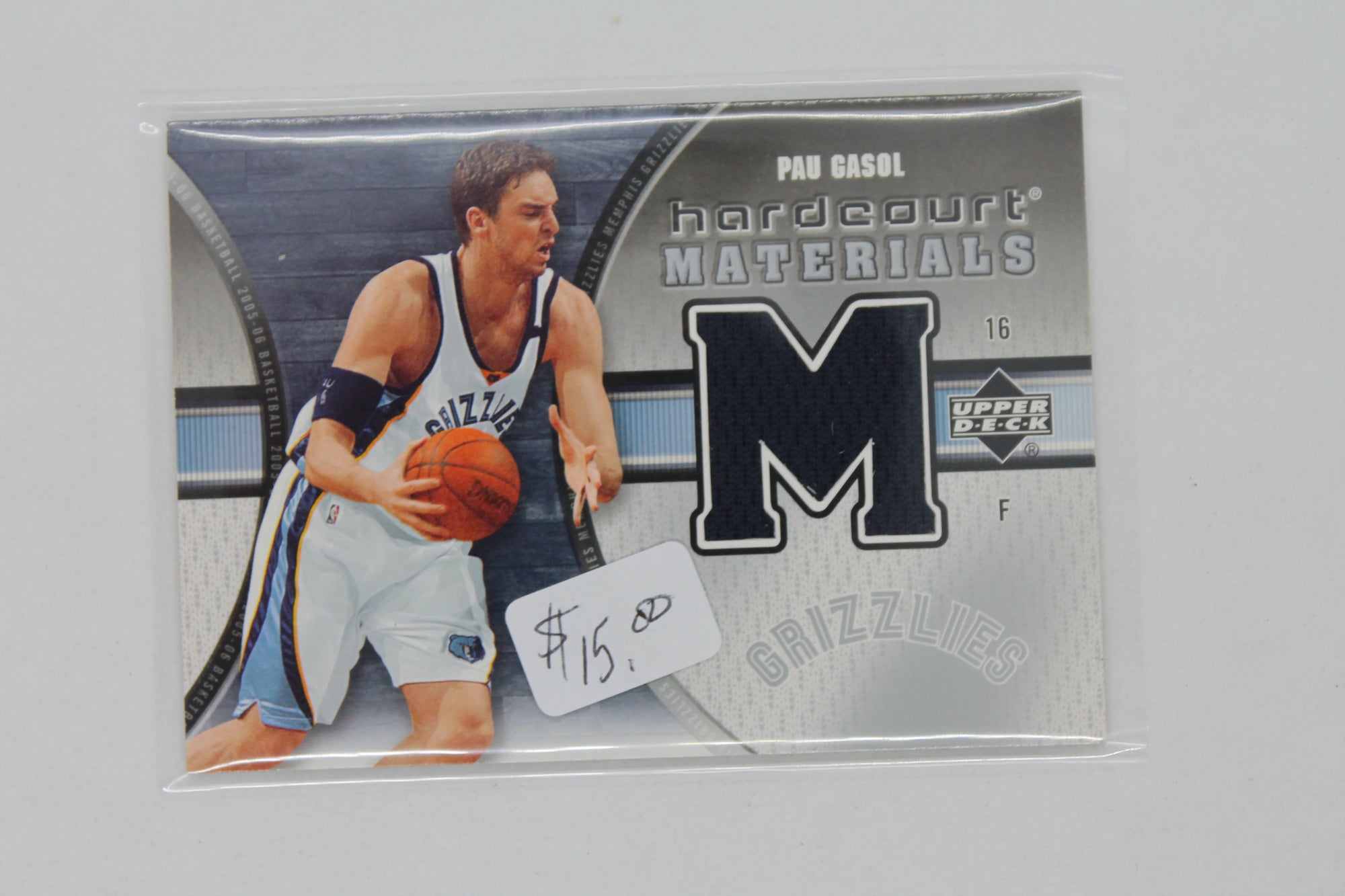 Pau Gasol 2005-06 Upper Deck Hardcourt - Hardwood Materials #HM-PG Jersey Card