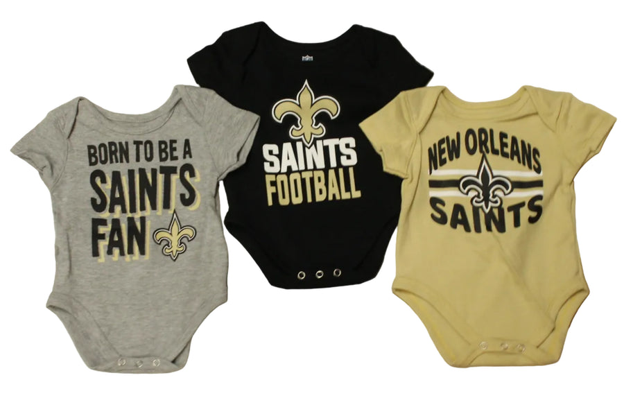 NFL New Orleans Saints Infant 3pc Bodysuit Set
