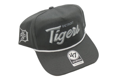 MLB Detroit Tigers '47 Brand Hitch Adjustable Hat with Rope - Grey