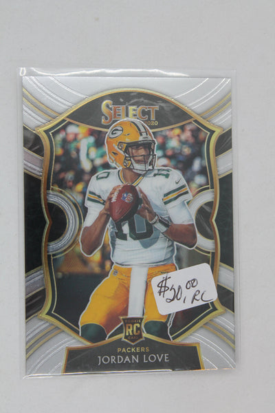 Jordan Love Panini Select Concourse Rookie Card