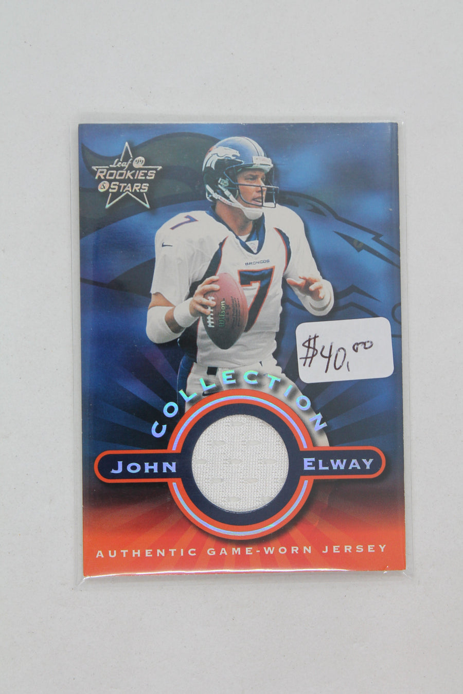 John Elway 1999 Leaf Rookies & Stars Jersey Card  #253/300