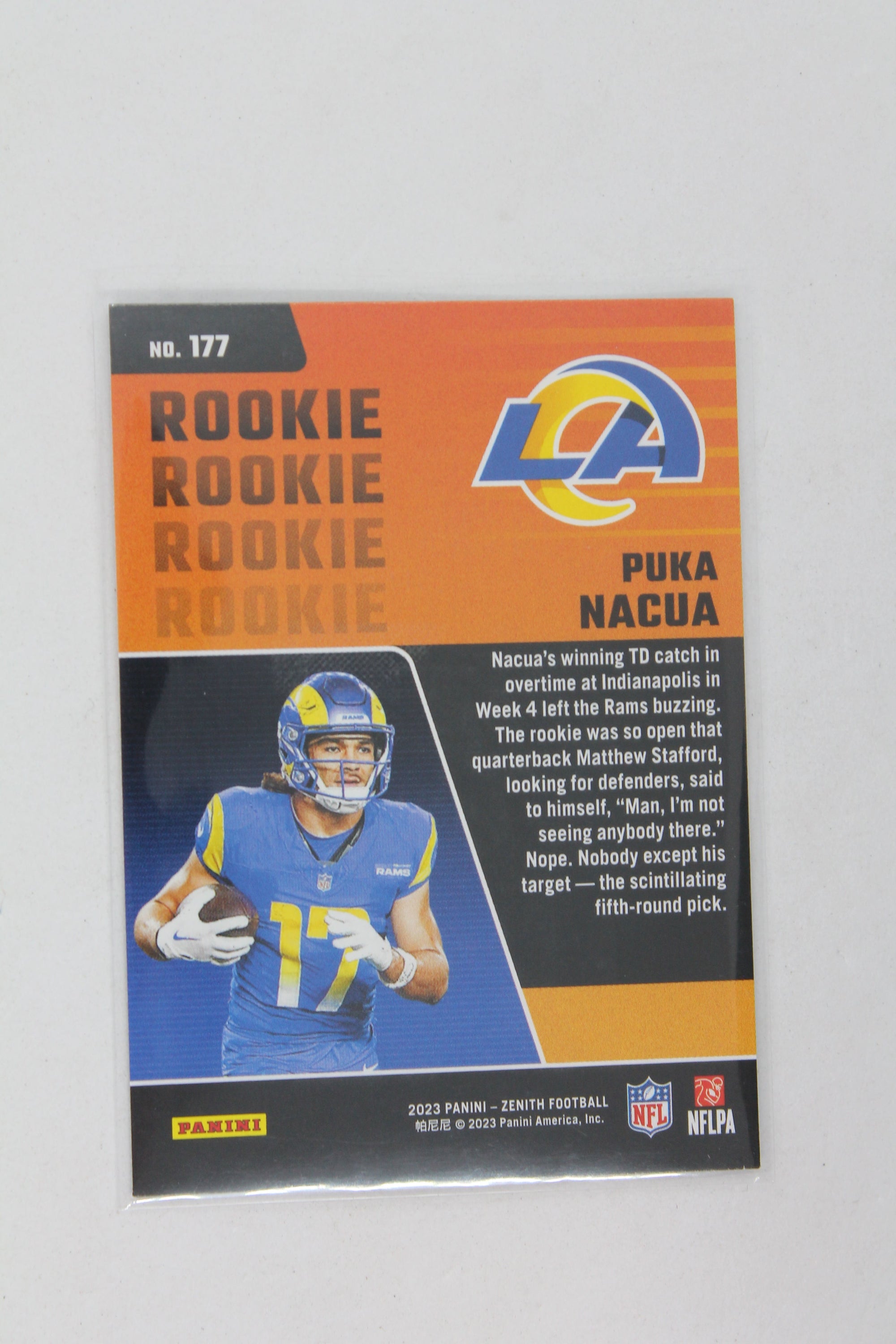 Puka Nacua 2023 Panini Zenith Rookie Card