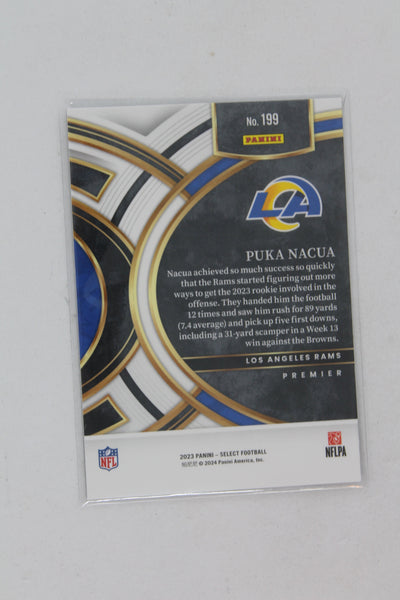 Puka Nacua 2023 Panini Select Premier Level Rookie Card