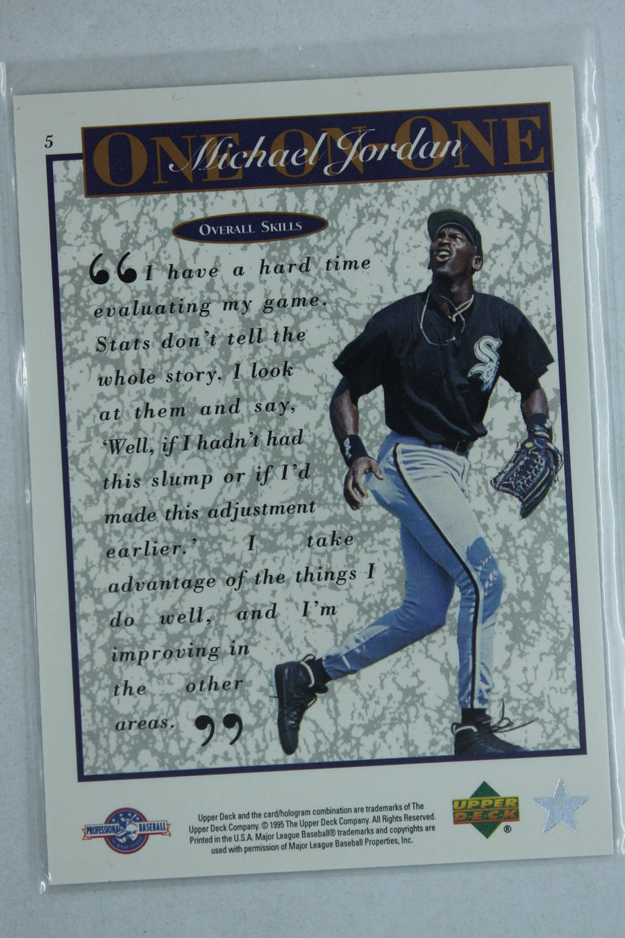 Michael Jordan 1995 Upper Deck Minor League Top Prospect - Michael Jordan One on One #5