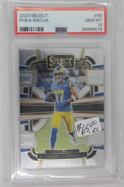 Puka Nacua 2023 Panini Select Councourse Rookie Card - PSA Gem Mint 10