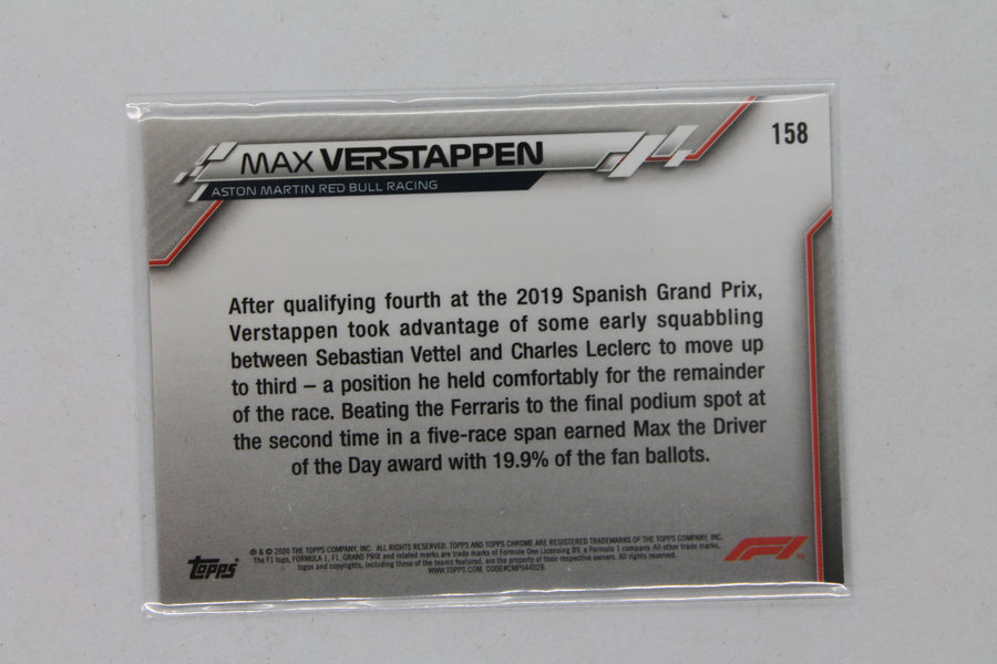Max Verstappen 2020 Topps Chrome Formula 1 - Grand Prix Driver of the Day - Rookie Card
