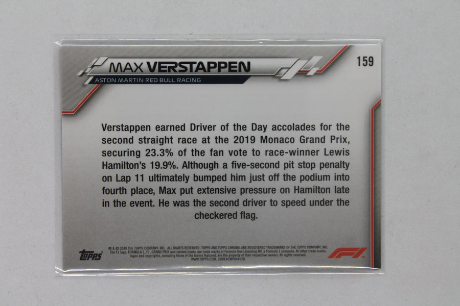 Max Verstappen 2020 Topps Chrome Formula 1 - Grand Prix Driver of the Day - Rookie Card