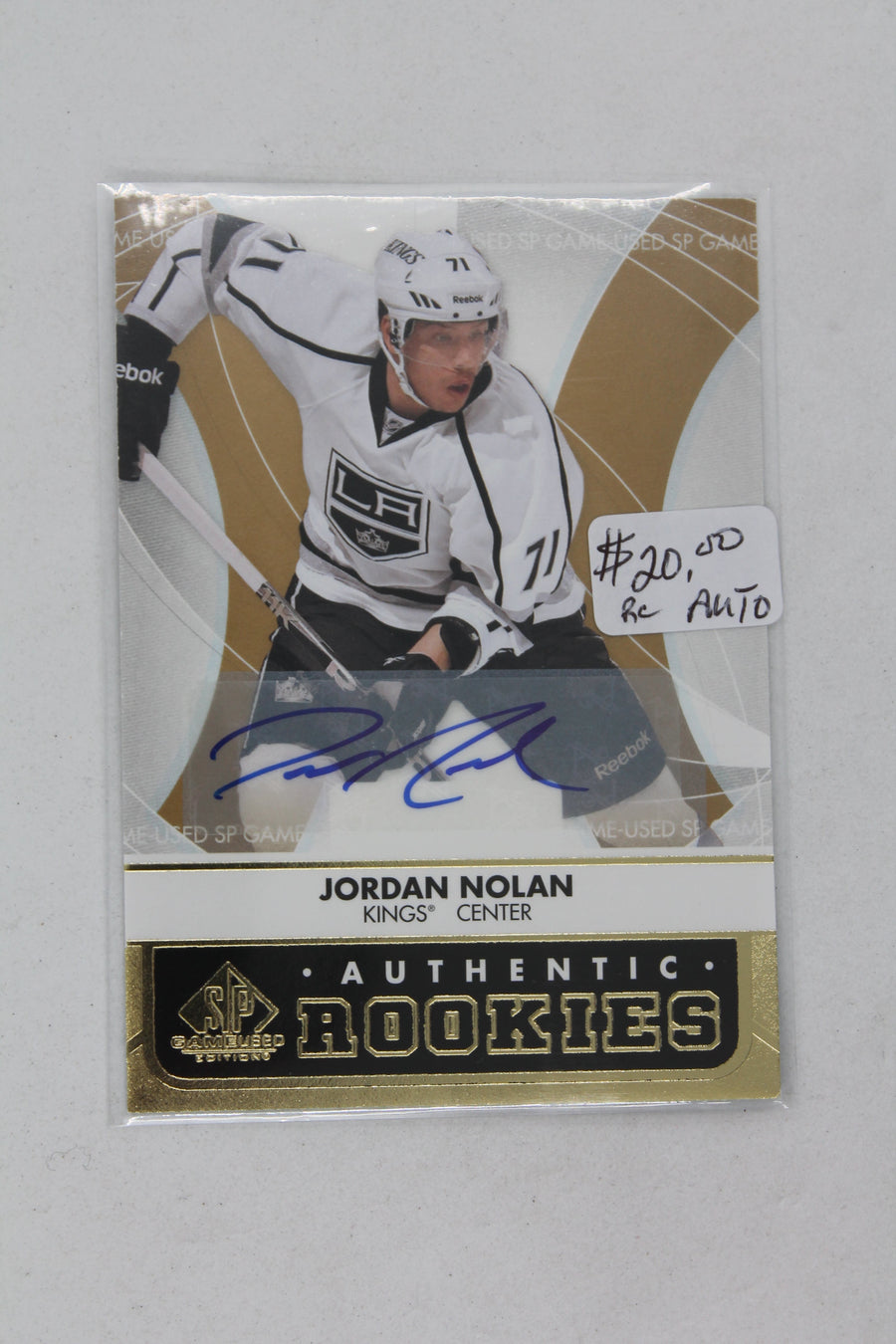 Jordan Nolan 2012-13 SP Game Used Edition Autographs #125 Authentic Rookies Rookie Card - Shoresy