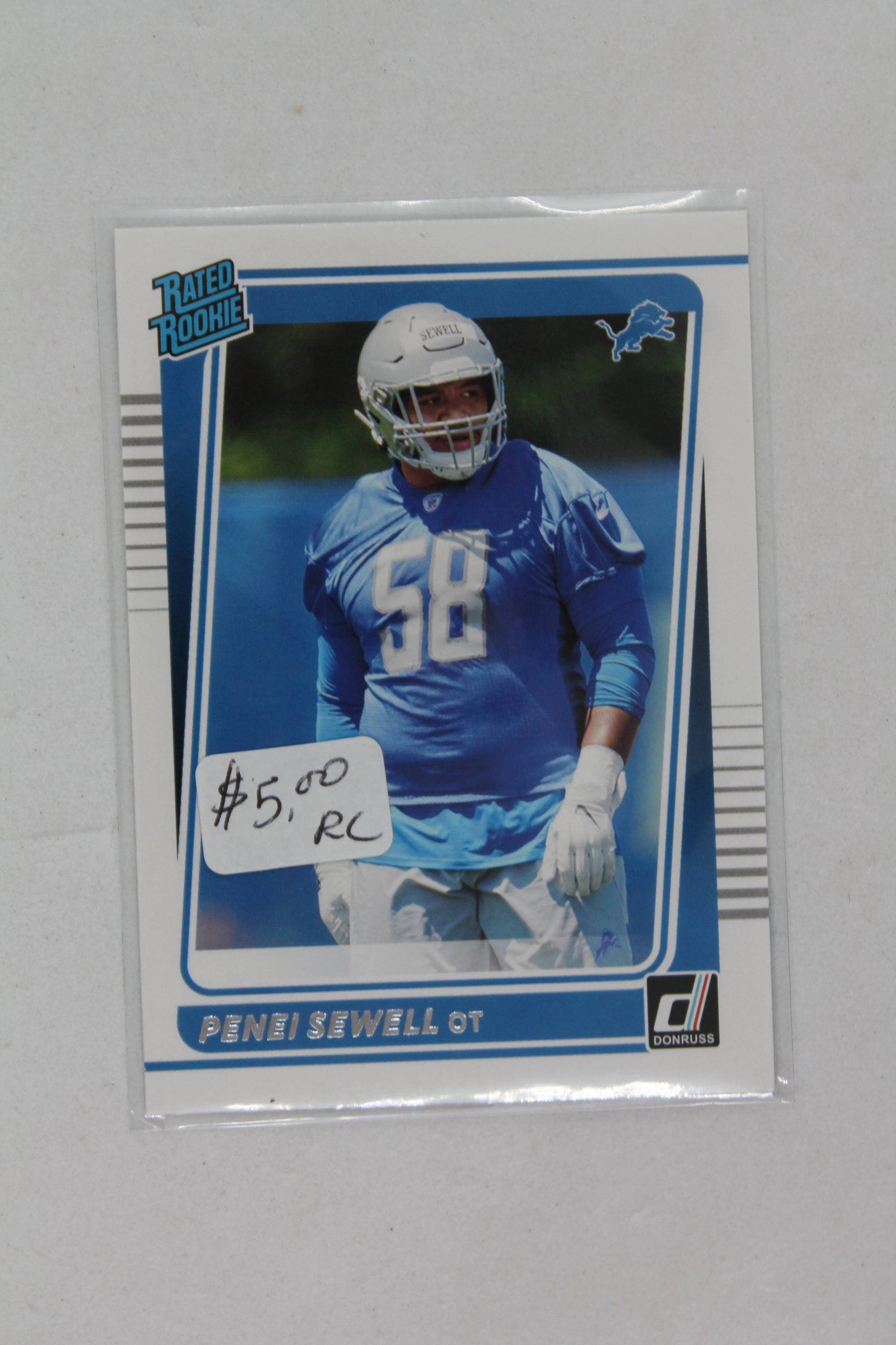 Penei Sewell Donruss Rated Rookie Rookie Card