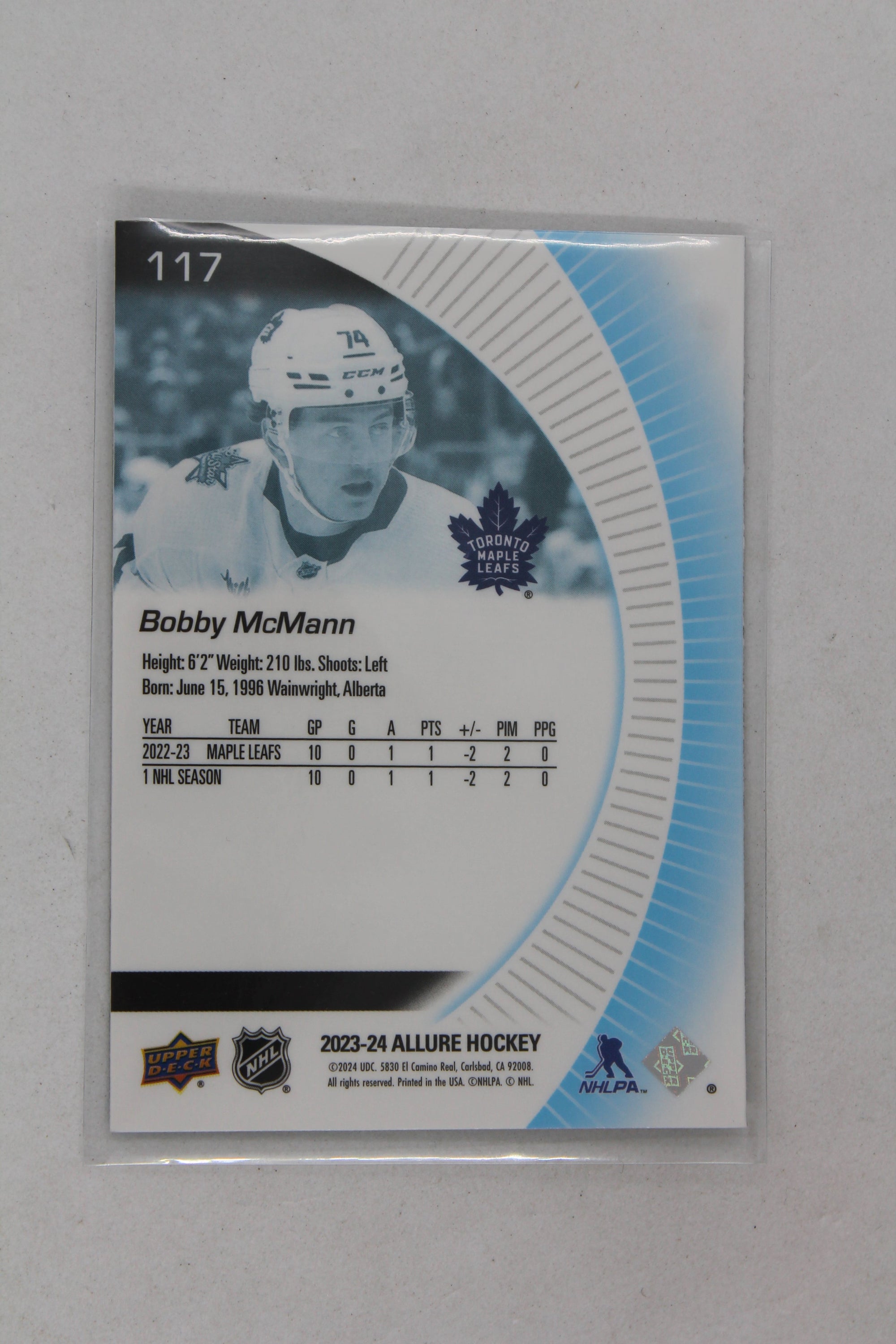 Bobby McMann 2023-24 Upper Deck Allure Rookies Rookie Card