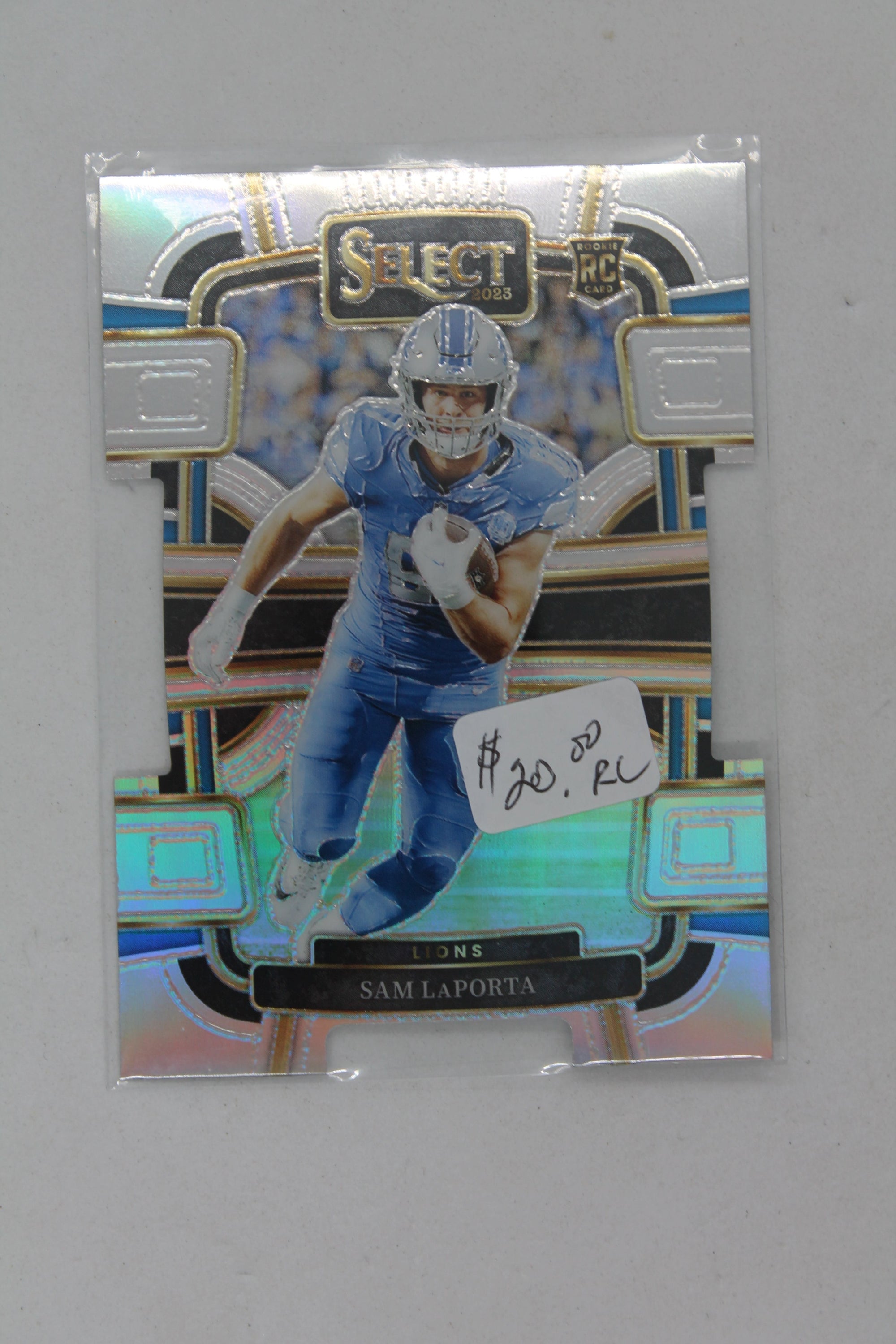 Sam LaPorta 2023 Panini Select Silver Prizm Die-Cut Rookie Card