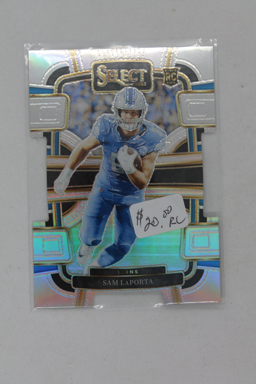 Sam LaPorta 2023 Panini Select Silver Prizm Die-Cut Rookie Card