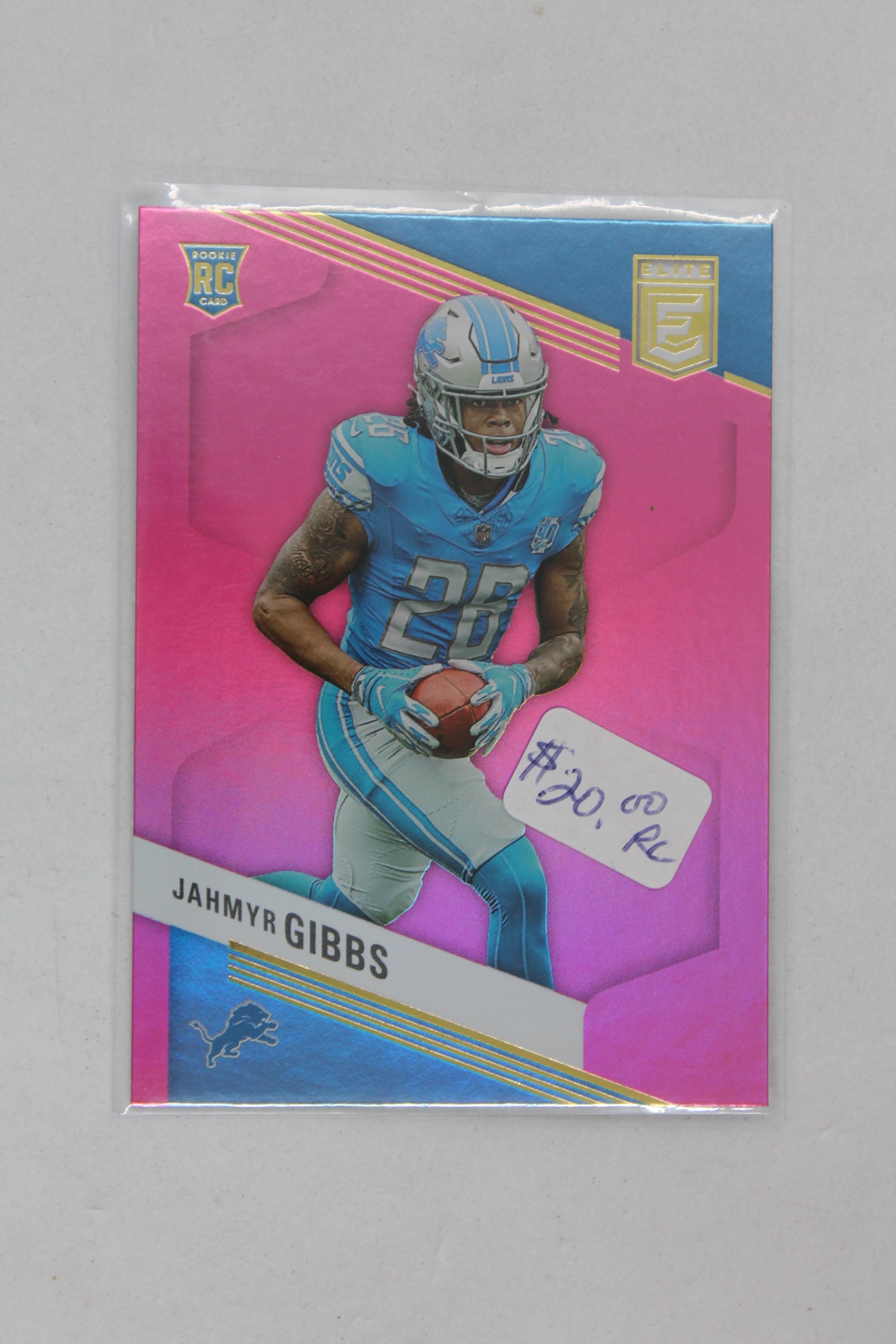 Jahmyr Gibbs 2023 Panini Donruss Elite Pink Rookies - Rookie Card