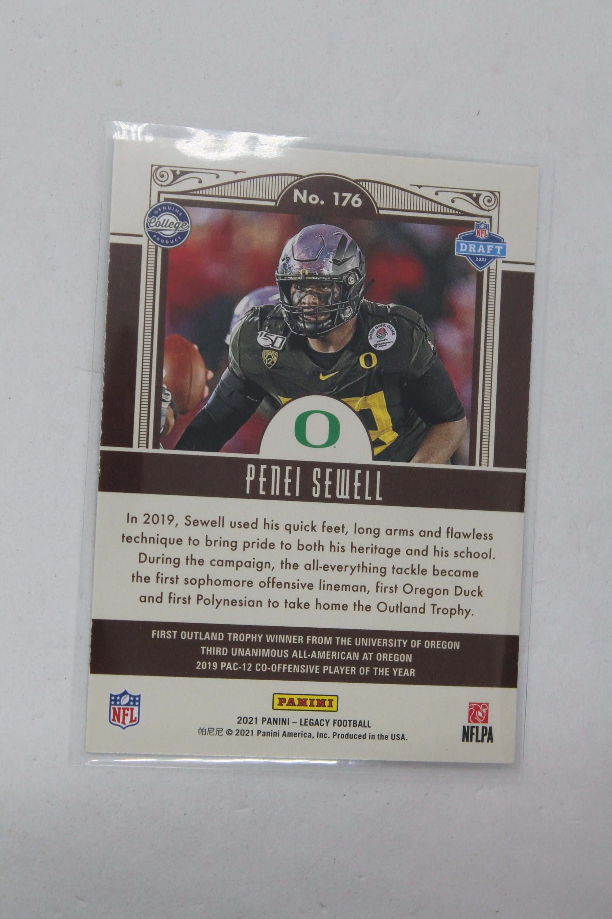 Penei Sewell Panini Legacy Rookies Rookie Card