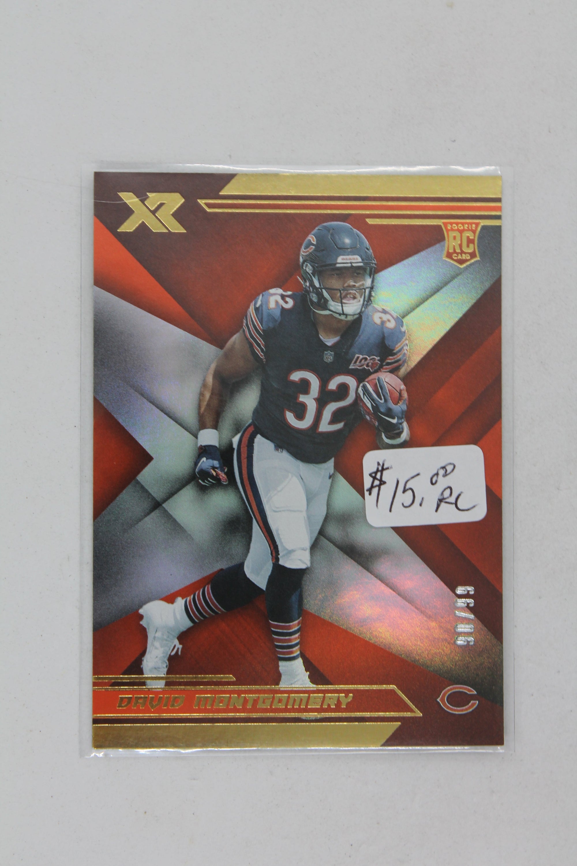 David Montgomery 2019 Panini XR Orange - Rookies - Rookie Card #90/99