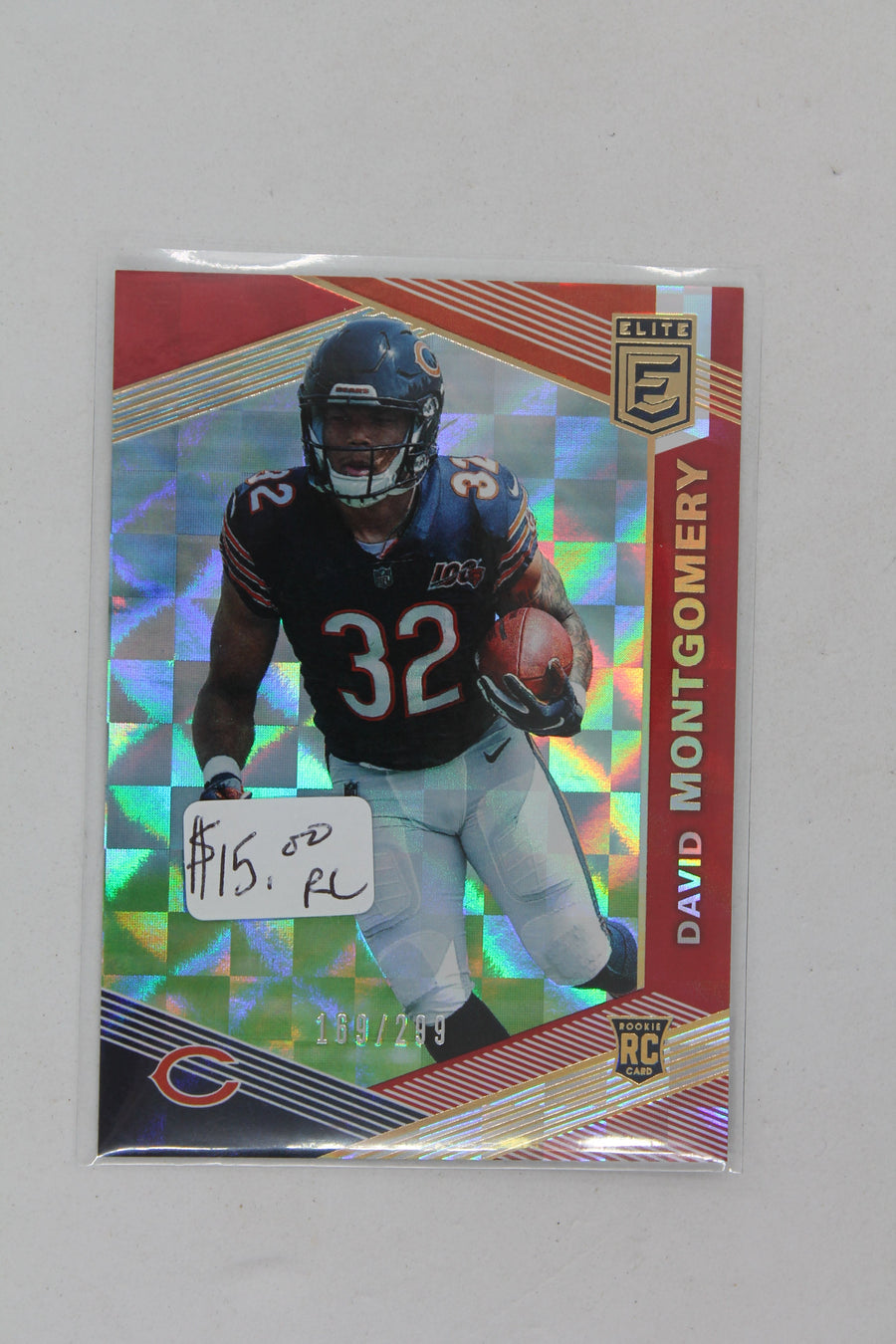 David Montgomery 2019 Panini Donruss Elite - Red Rookies Rookie Card #109/299