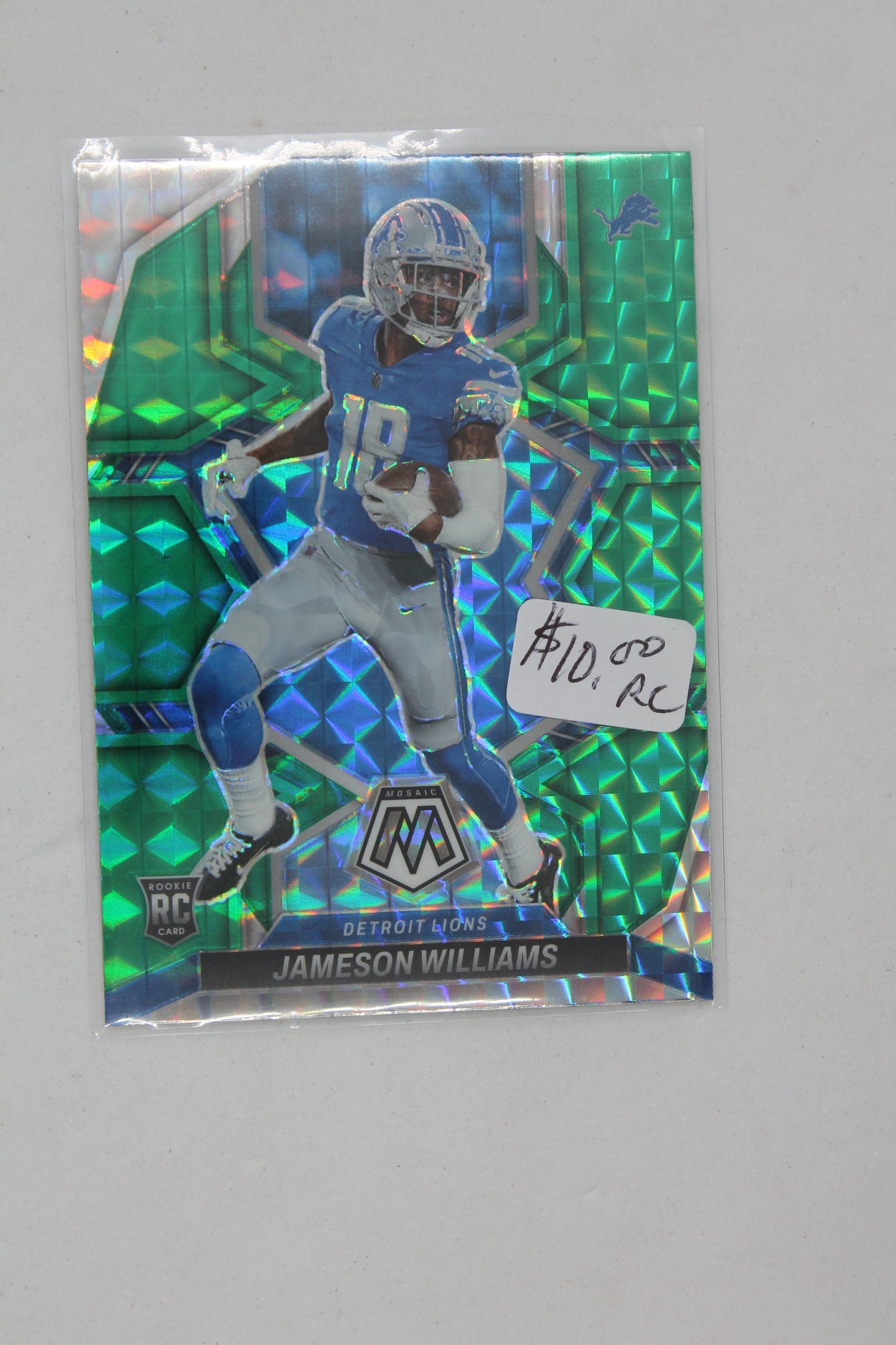 Jameson Williams 2022 Panini Green Mosaic Prizm - Rookies -  Rookie Card
