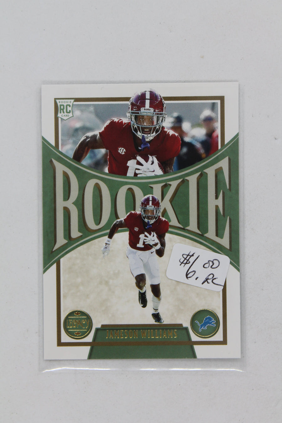 Jameson Williams 2022 Panini Legacy Rookies Rookie Card