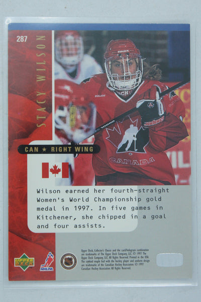 Stacy Wilson 1997-98 Upper Deck Collector's Choice National Heroes - PRC