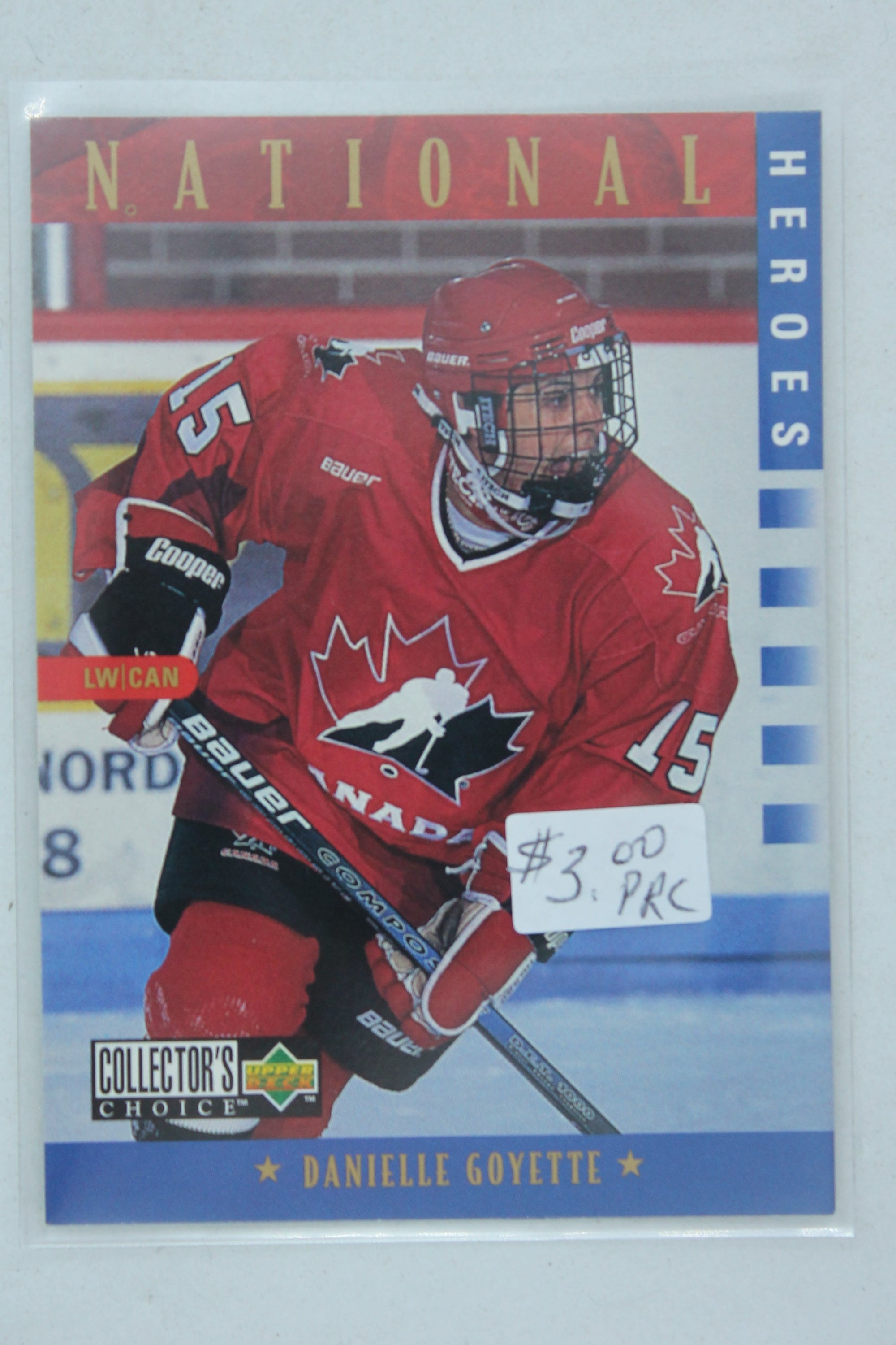Danielle Goyette 1997-98 Upper Deck Collector's Choice National Heroes - PRC
