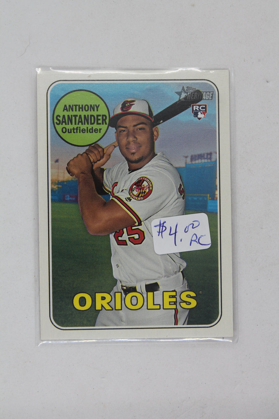 Anthony Santander 2018 Topps Heritage Rookie Card