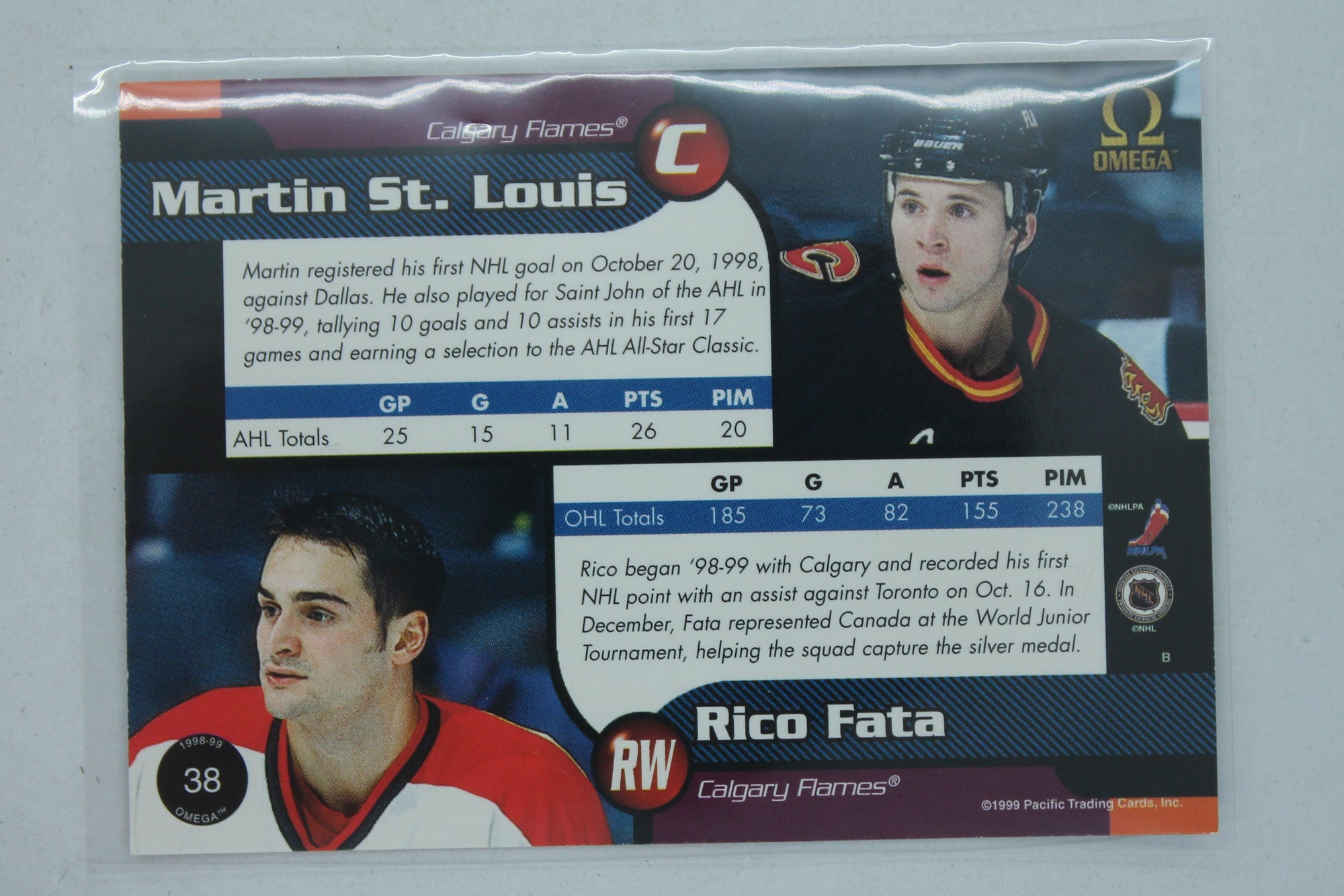 Martin St. Louis 1998-99 Pacific Omega Rookie Card
