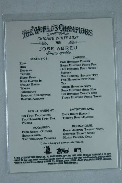 Jose Abreu 2014 Topps Allen & Ginter's Rookie Card