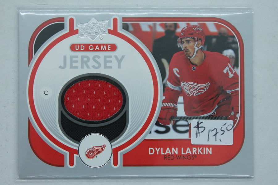 Dylan Larkin 2021-22 Upper Deck Series 1 - UD Game Jersey Jersey Card