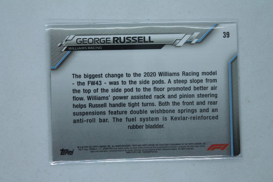 George Russell 2020 Topps Chrome Sapphire Edition Formula 1 - F1 Cars - Rookie Card