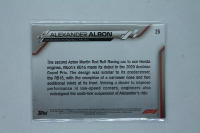 Alexander Albon 2020 Topps Chrome Sapphire Edition Formula 1 - F1 Cars - Rookie Card