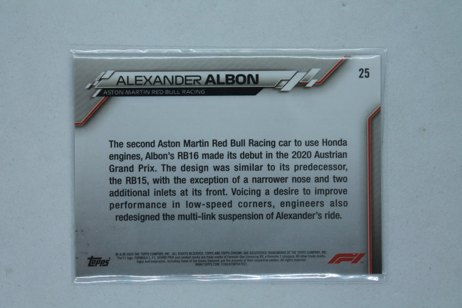 Alexander Albon 2020 Topps Chrome Sapphire Edition Formula 1 - F1 Cars - Rookie Card
