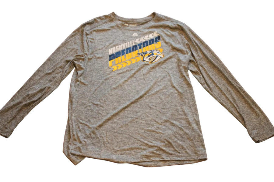 NHL Nashville Predators Men's Majestic COOLBASE Long Sleeve Tee