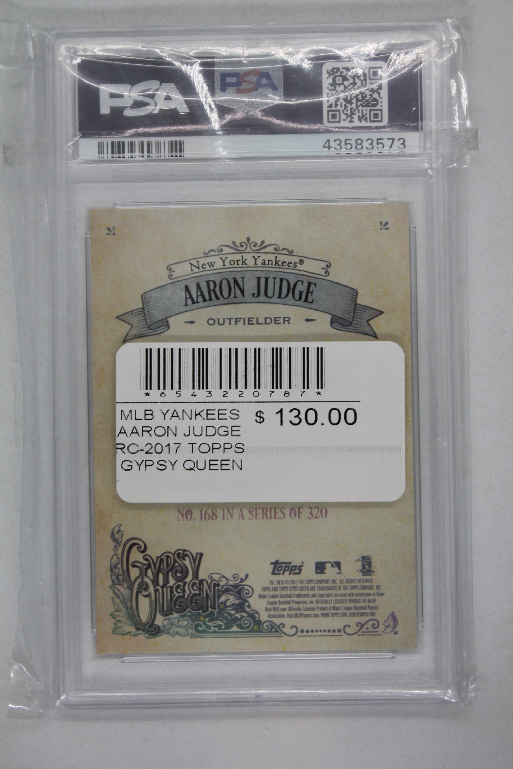 Aaron Judge Rookie Card 2017 Topps Gypsy Queen  [PSA 9 MINT]