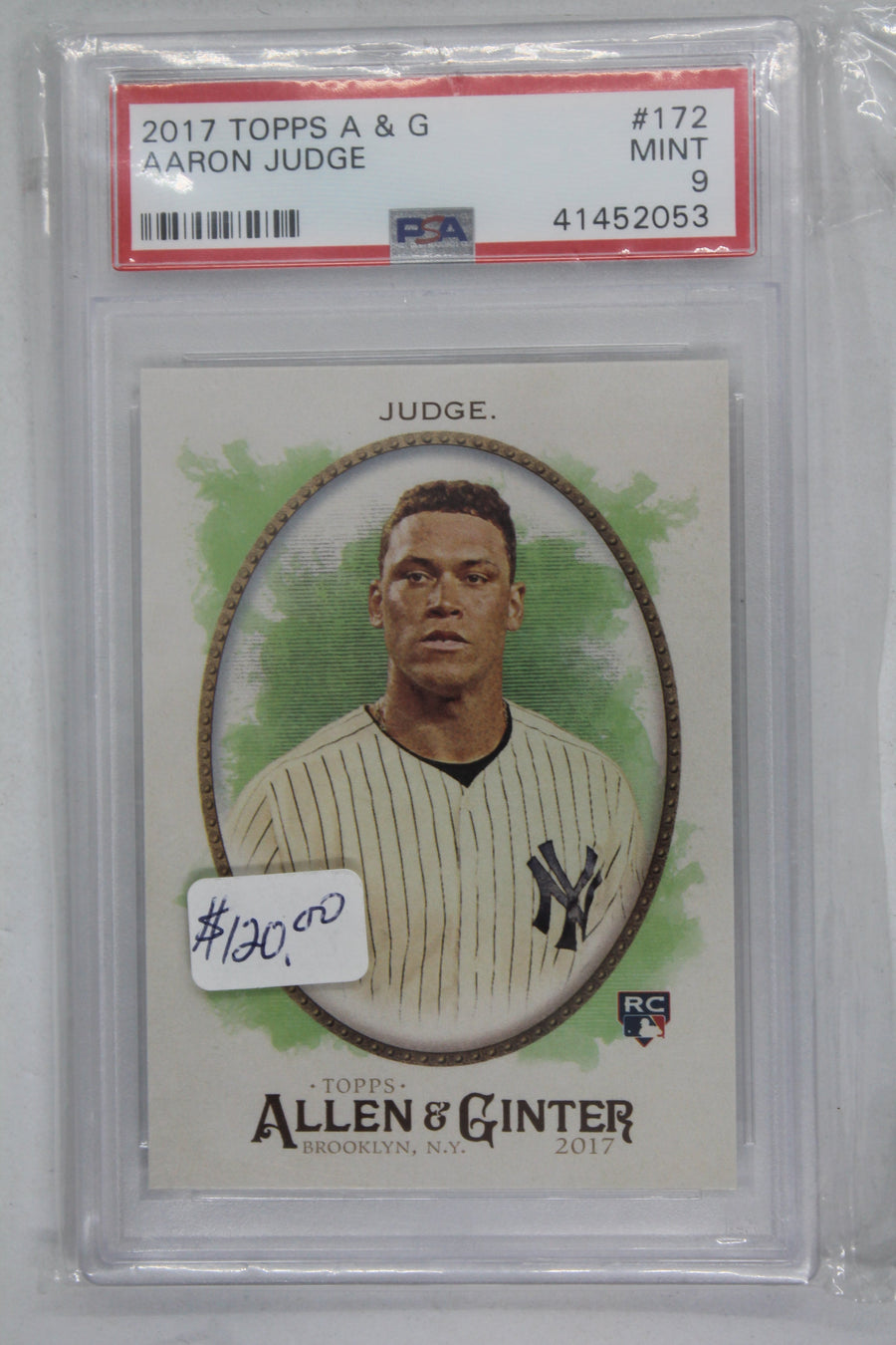 Aaron Judge Rookie Card 2017 Topps Allen & Ginter's - Graded PSA 9