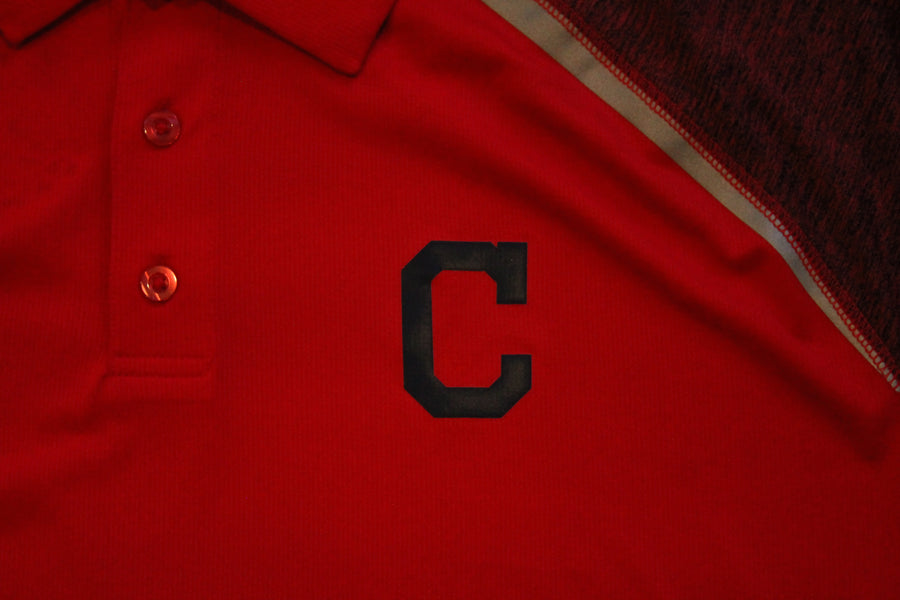 MLB Cleveland Guardians Majestic Men's Golf Shirt - Red