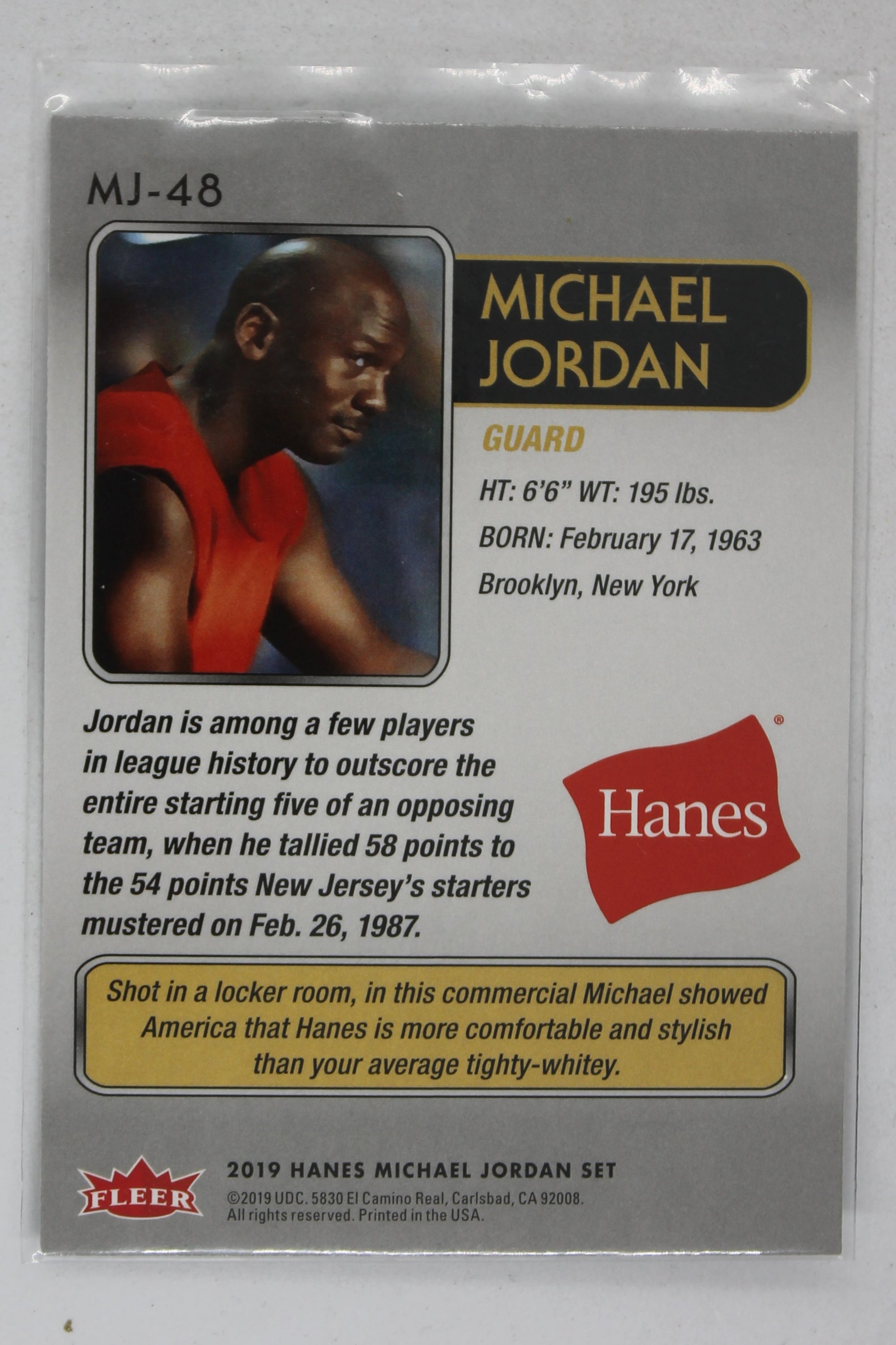 Michael Jordan 2019 Fleer Hanes Michael Jordan - MJ-48