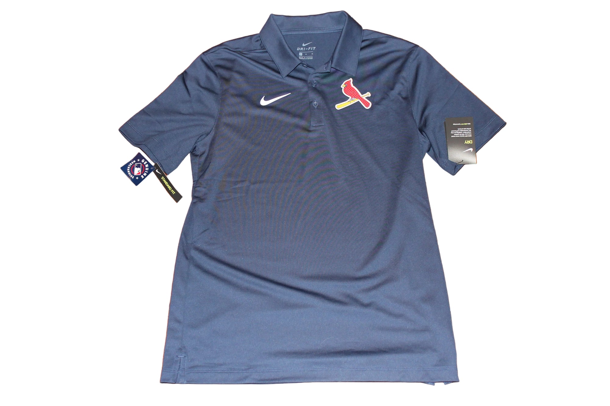 MLB St. Louis Cardinals Men's Nike Dri-Fit Golf Shirt - Blue