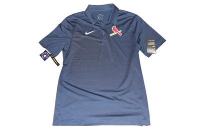 MLB St. Louis Cardinals Men's Nike Dri-Fit Golf Shirt - Blue