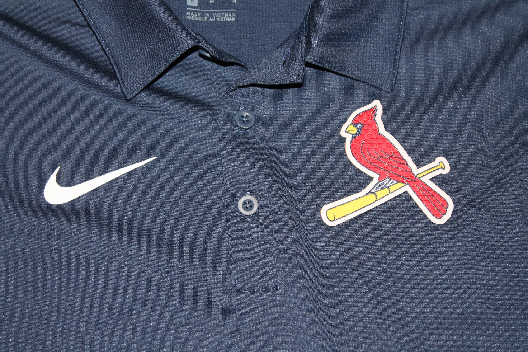 MLB St. Louis Cardinals Men's Nike Dri-Fit Golf Shirt - Blue