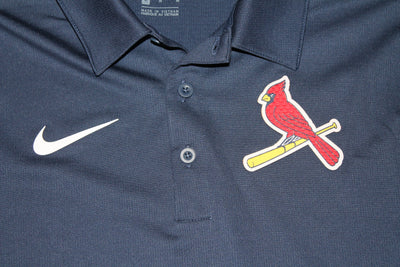 MLB St. Louis Cardinals Men's Nike Dri-Fit Golf Shirt - Blue
