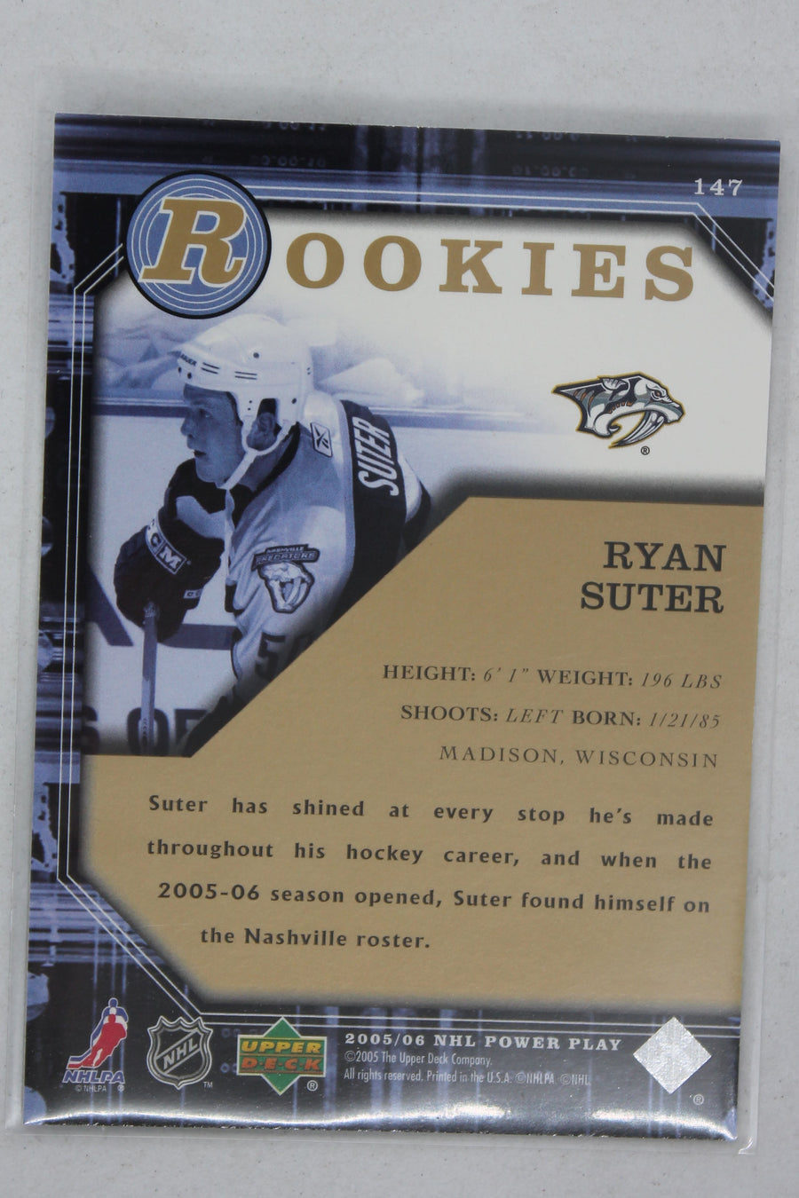 Ryan Suter 2005-06 Upper Deck Power Play - Rookies - Rookie Card