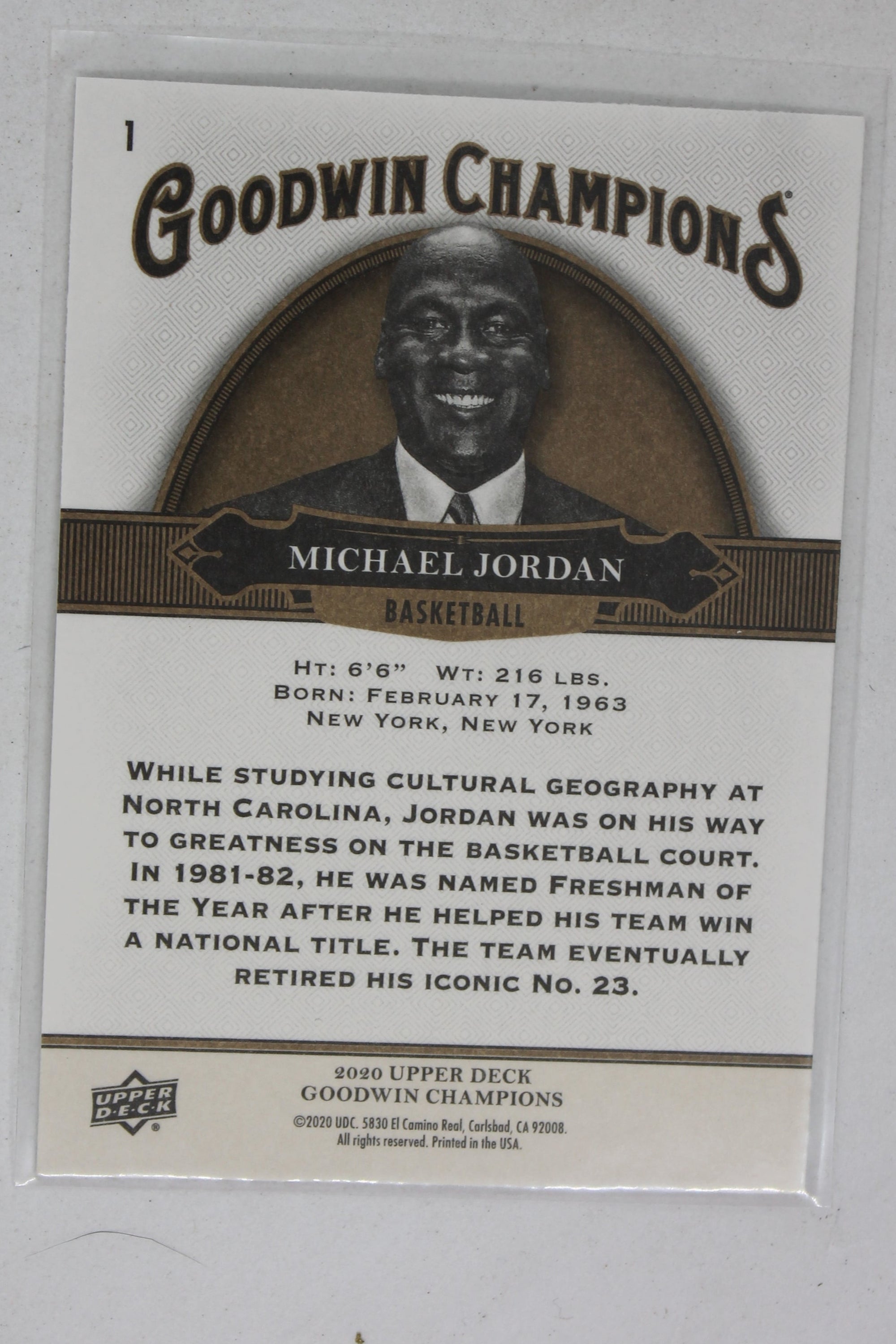 Michael Jordan 2020 Upper Deck Goodwin Champions - [Base] #1