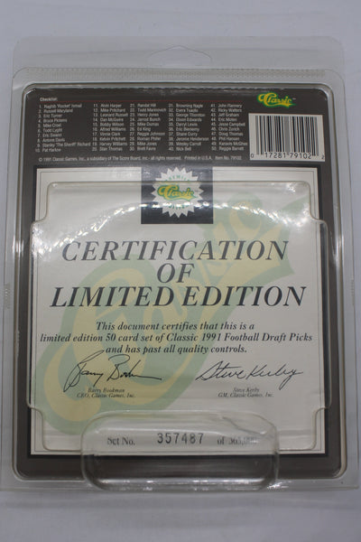 1991 Classic Football Draft Picks 50 Collectible Cards! NEW SEALED