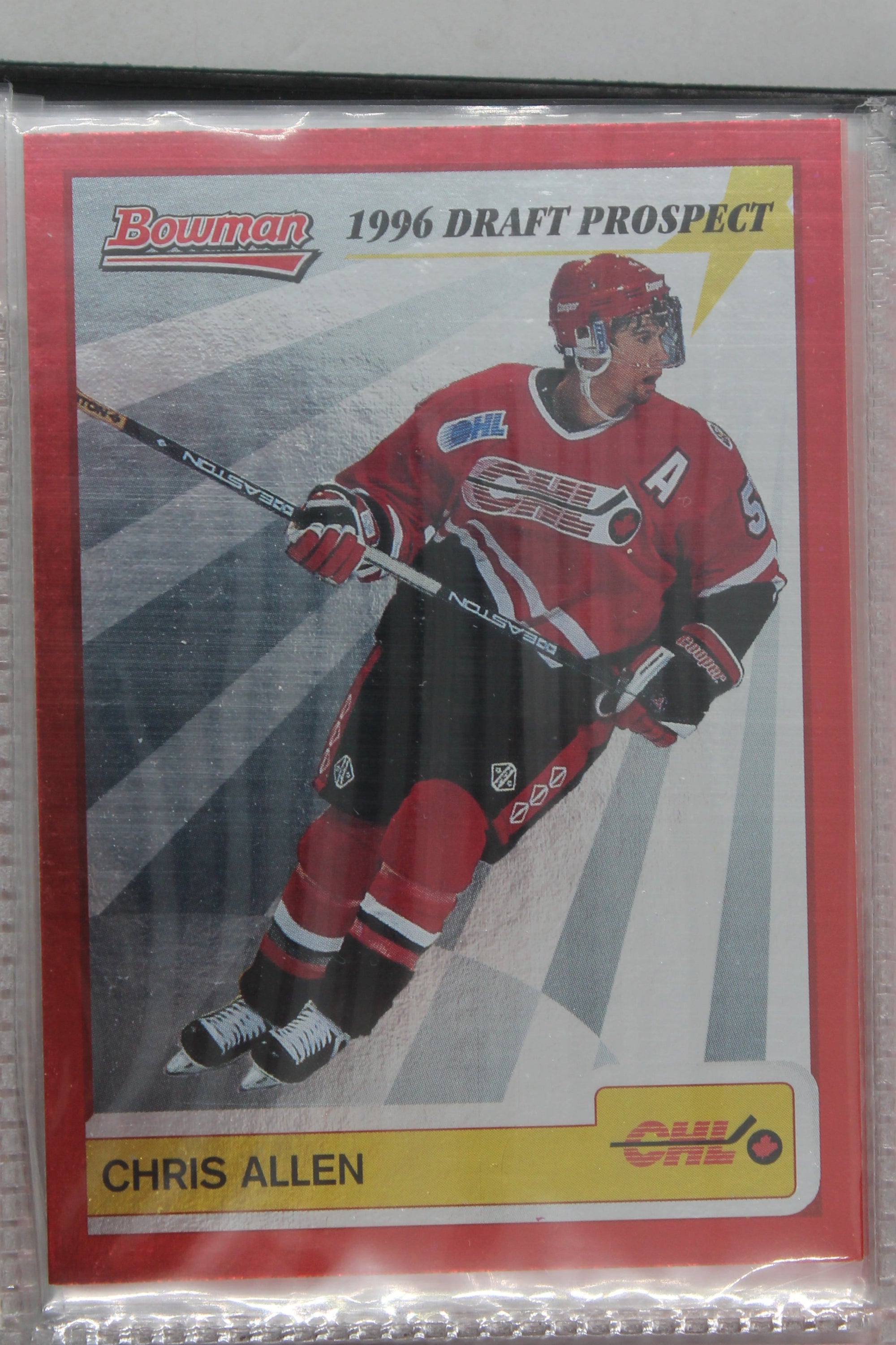 1995-96 Bowman Draft Prospects Hockey Set with Blenheim's Chris Allen - Set of 40 Cards